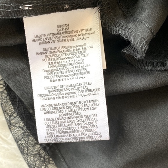 BCBGeneration Tie Strap Lace Trim Romper in Black - Picture 10 of 10